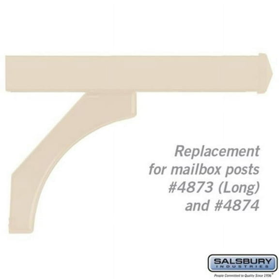 Salsbury Industries 4878SAN Arm Kit & Replacement for Deluxe Post for 2 Roadside Mailboxes, Sandstone