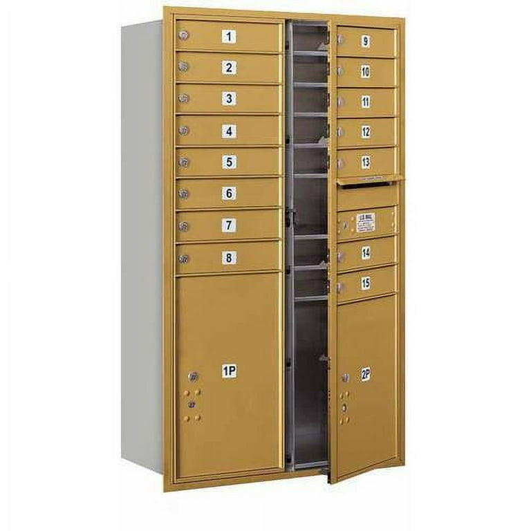 3700 Series 41 in. 11 Door High Unit Parcel Locker 2 PL5's 4C Private Front Loading Horizontal Mailbox in Bronze 3700 Series 41 in. 11 Door High Unit Parcel Locker 2 PL5's 4C Private Front Loading Horizontal Mailbox in Bronze