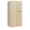 thumbnail image 1 of Maximum Height Recessed Mounted 4C Horizontal Mailbox with 20 Doors and 2 Parcel Lockers in Sandstone with USPS Access - Rear Loading, 1 of 3