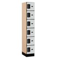 thumbnail image 1 of 12" Wide Six Tier Box Style Designer Wood Locker - 1 Wide - 6 Feet High - 18 Inches Deep - Gray, 1 of 3