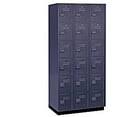 thumbnail image 1 of 12" Wide Six Tier Box Style Heavy Duty Plastic Locker - 3 Wide - 6 Feet High - 18 Inches Deep - Blue, 1 of 3