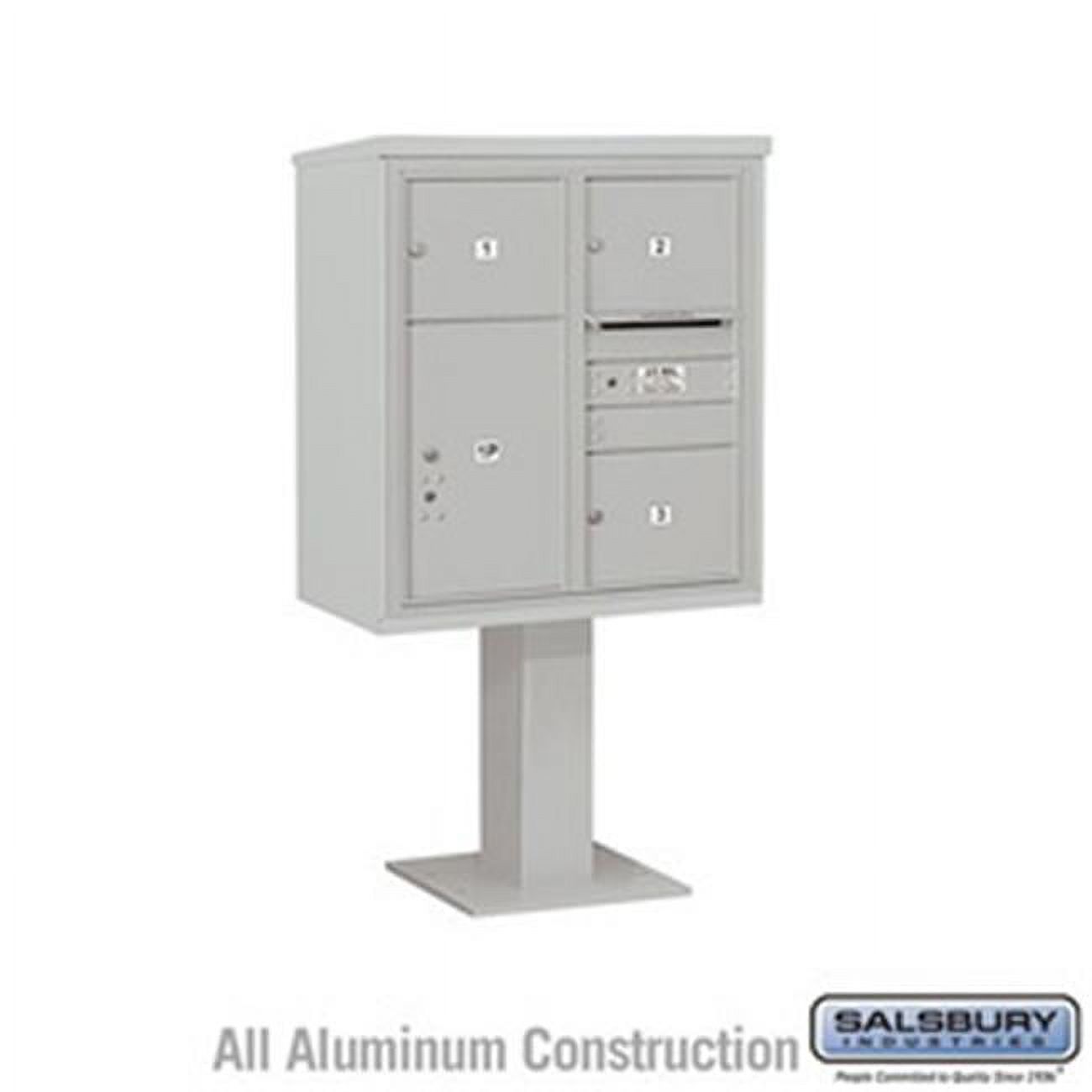 Salsbury Industries 64158GY-U 1 Wide Unassembled Standard Metal Locker with Four Tier&#44; Gray - 5 ft. x 18 in. - image 1 of 1