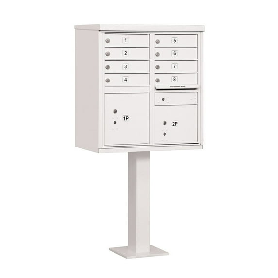 Salsbury Industries 3308WHT-U Cluster Box Unit - 8 A Size Doors - Type I - White - USPS Access