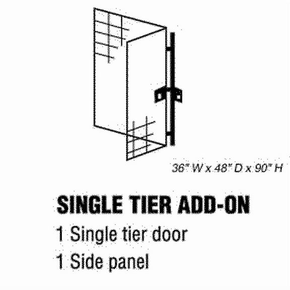 36" Wide Single Tier Bulk Storage Locker - Add On - 48 Inches Deep
