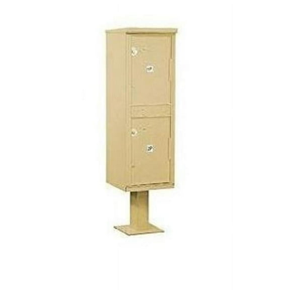 Outdoor Parcel Locker with 2 Compartments in Sandstone with USPS Access Type I