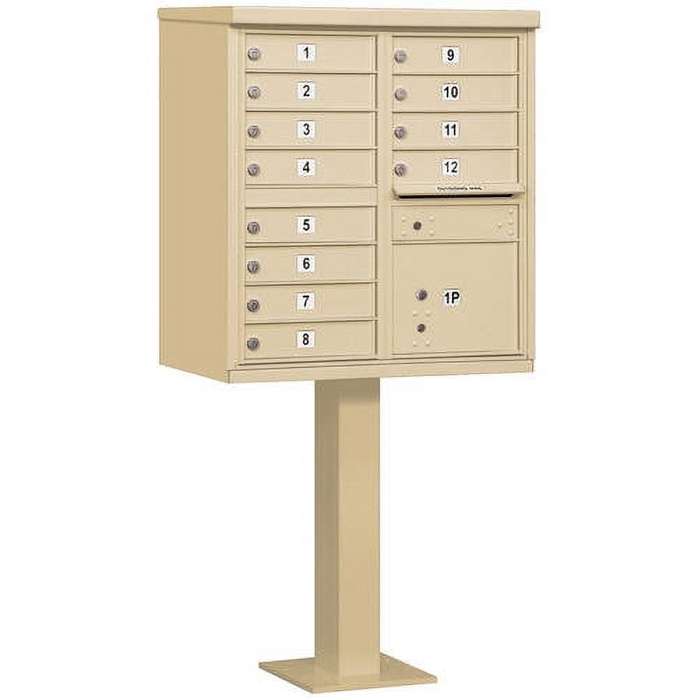 Salsbury Industries Cluster Box Unit (Includes Pedestal), 12 A Size