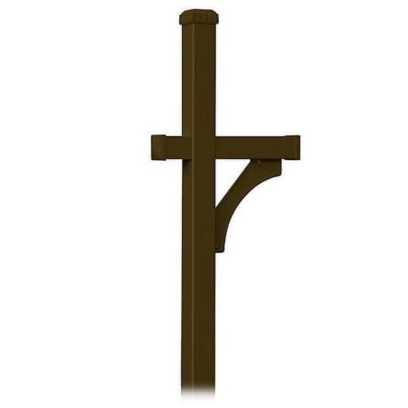 Salsbury Industries Deluxe Mailbox Post, 1-Sided, In-Ground Mounted