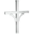 thumbnail image 1 of Salsbury Industries 4874NIC Deluxe Mailbox Post 2 Sided for 4 Mailboxes In-Ground Mounted - Nickel, 1 of 7