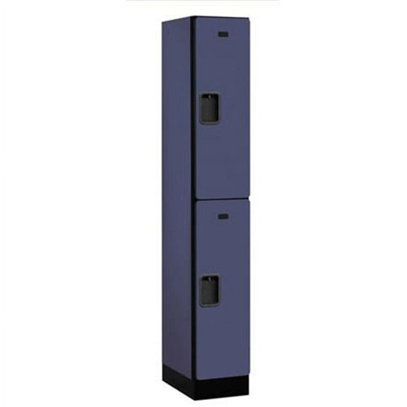Salsbury Industries 32168BLU Designer Wood Locker - Double Tier - 1 Wide - Blue