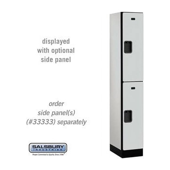 Salsbury Industries 32168GRY Designer Wood Locker - Double Tier - 1 Wide - Gray