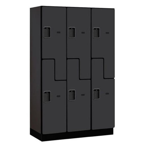Salsbury Industries Extra Wide Designer Wood Locker - Black