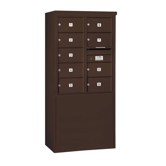 Salsbury Industries Freestanding Private 10 Door Front Load 4C Horizontal Mail Center