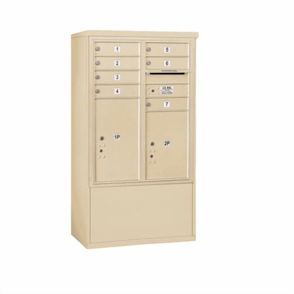 Salsbury Industries Freestanding USPS 10 Door Front Load 4C Horizontal Mail Center
