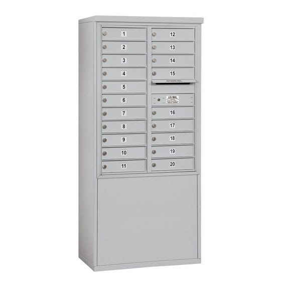 salsbury industries freestanding usps 21 door front load 4c horizontal mail center