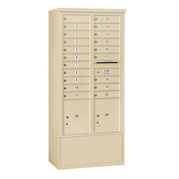 Salsbury Industries Freestanding USPS 23 Door Front Load 4C Horizontal Mail Center