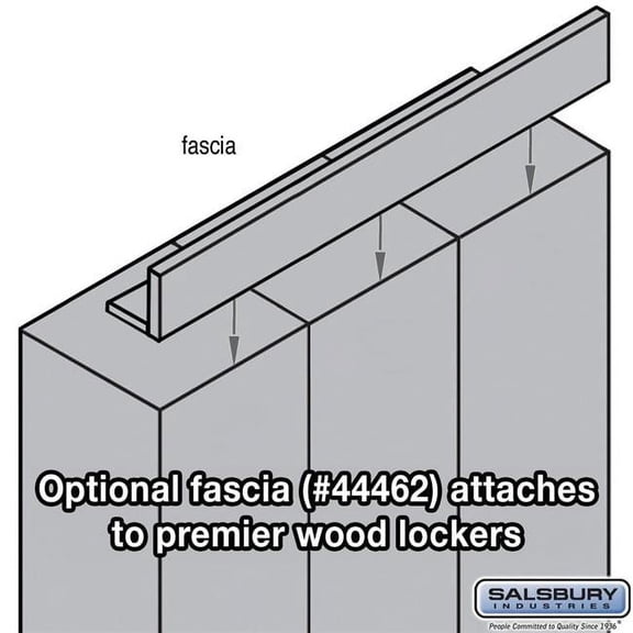 Salsbury Industries 44462RO Front Filler - Fascia for Premier Lockers - Red Oak