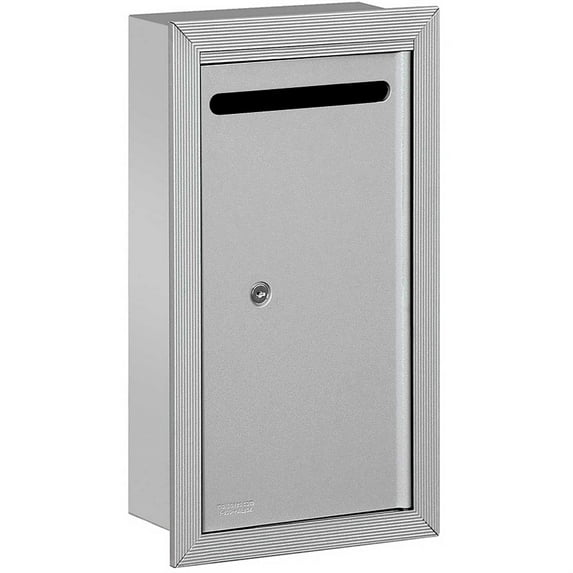 Salsbury Industries Letter Box,Slim,Recessed,Aluminum 2265AP