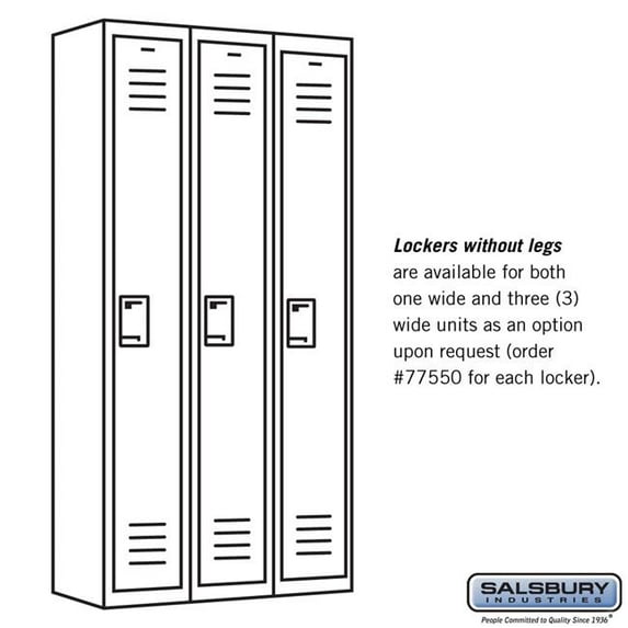 Salsbury Industries Lockable 3-Door Storage Locker, Multicolor