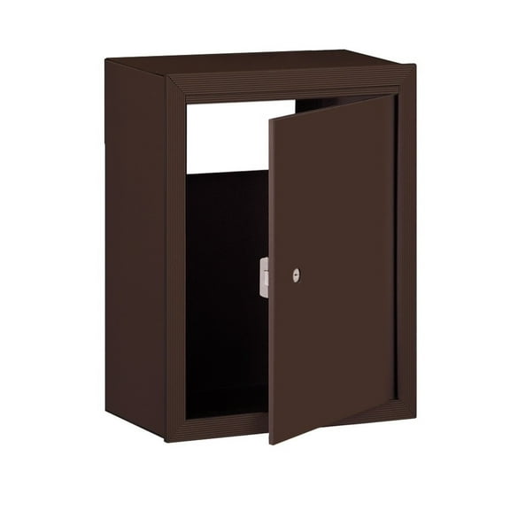 Salsbury Industries Mail Drop Receptacle - Bronze - 15in.W x 19in.H x 7.5in.D