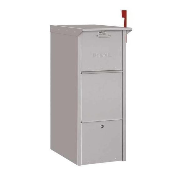 Salsbury Industries Mail Package Drop,Aluminum,Silver 4375SLV