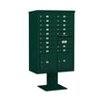 thumbnail image 1 of Salsbury Industries Pedestal Mounted 16 Unit 6 Door Front Load 4C Horizontal Cluster Box Unit with 2 Parcel Locker, 1 of 6