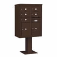 thumbnail image 1 of Salsbury Industries Pedestal Mounted 5 Units 8 Door Front Load 4C Horizontal Cluster Box Unit with 2 Parcel Locker, 1 of 6