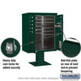 thumbnail image 1 of Salsbury Industries Pedestal Mounted 9 Door Front Load  4C Horizontal Cluster Box Unit with 2 Parcel Lockers, 1 of 7