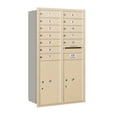 thumbnail image 1 of Salsbury Industries Recessed Private 12 Door Front Load or Rear Load 4C Horizontal Mail Center with 2 Parcel Lockers, 1 of 4