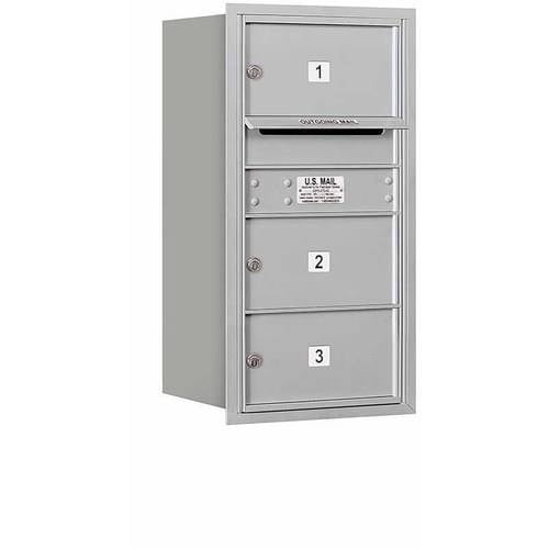 Salsbury Industries Recessed Private 4 Door Rear Load 4C Horizontal Mail Center