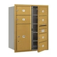thumbnail image 1 of Salsbury Industries Recessed Private 8 Door Front Load 4C Horizontal Mail Center with 1 Parcel Locker, 1 of 4