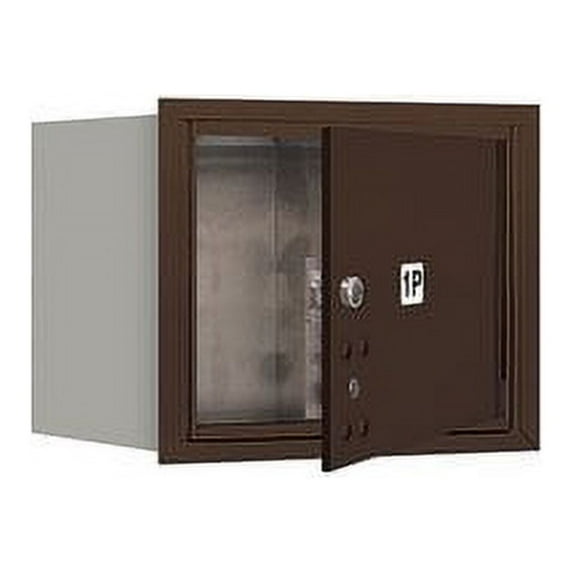 Salsbury Industries Recessed Private Aluminum 1 Unit 4C Horizontal Parcel Locker