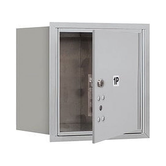 Salsbury Industries Recessed Private Aluminum 1 Unit 4C Horizontal Parcel Locker