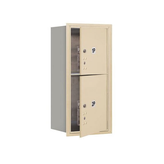 Salsbury Industries Recessed Private Aluminum 2 Unit 4C Horizontal Parcel Locker