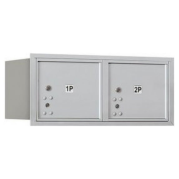 Salsbury Industries Recessed Private Aluminum 2 Unit 4C Horizontal Parcel Locker