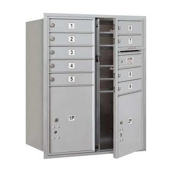Salsbury Industries Recessed USPS 12 Door Front Load 4C Horizontal Mail Center