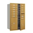 thumbnail image 1 of Salsbury Industries Recessed USPS 14 Door Front Load 4C Horizontal Mail Center with 2 Parcel Locker, 1 of 4