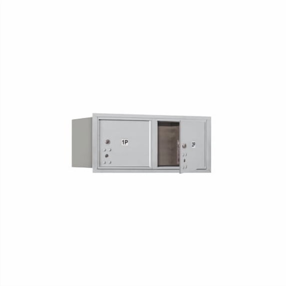 Salsbury Industries Recessed USPS Aluminum 2 Unit 4C Horizontal Parcel Locker