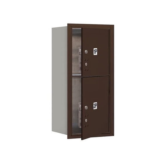 Salsbury Industries Recessed USPS Aluminum 2 Unit 4C Horizontal Parcel Locker