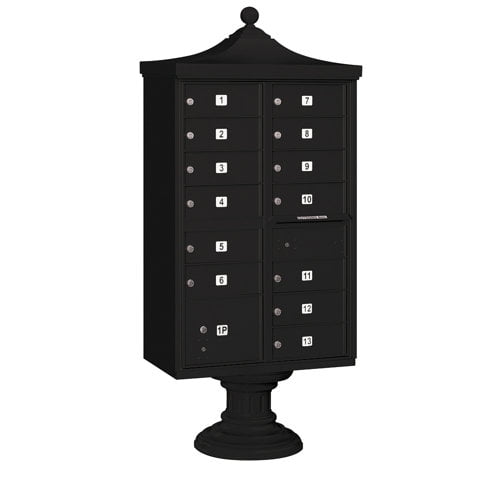 Salsbury Industries 3313R-BLK-U Regency Decorative CBU - 13 B Size Doors - Type IV - Black - USPS Access