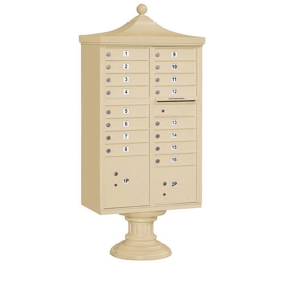 Salsbury Industries 3316R-SAN-U Regency Decorative CBU - 16 A Size Doors - Type III - Sandstone - USPS Access