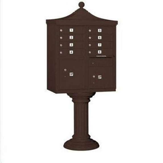 Regency Decorative Cluster Box Unit - 8 A Size Doors - Type I - Bronze - USPS Access