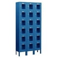 thumbnail image 1 of 12" Wide Six Tier Box Style See-Through Metal Locker - 3 Wide - 6 Feet High - 15 Inches Deep - Blue - Unassembled, 1 of 1