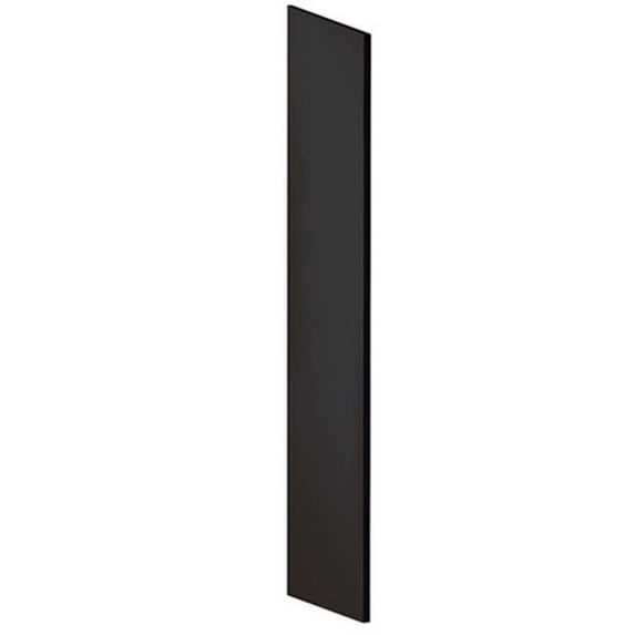 Side Panel - for Open Access Designer Locker and Designer Gear Locker - 24 Inches Deep - with Sloping Hood - Black