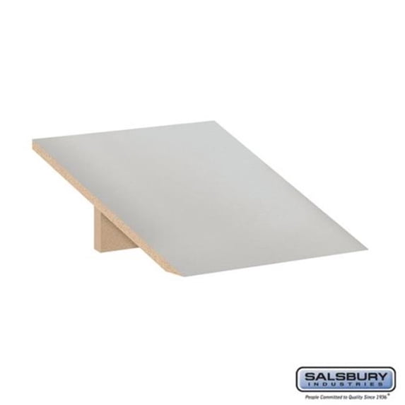 Salsbury Industries Sloping Hood for Designer Wood Locker, Gray - 18 x 18 x 1 in.