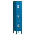 thumbnail image 1 of Standard Metal Locker - Triple Tier - 1 Wide - 5 Feet High - 15 Inches Deep - Blue - Assembled, 1 of 3