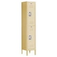 thumbnail image 1 of Salsbury Industries 62158TN-U 12 in. W x 66 in. H x 18 in. D Standard Metal Locker-Double Tier-1 Wide-Tan-Unassembled, 1 of 4