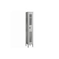 thumbnail image 1 of Vented Metal Locker - Single Tier - 1 Wide - 6 Feet High - 12 Inched Deep - Gray - Assembled, 1 of 4