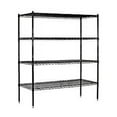 thumbnail image 1 of Salsbury Industries 9558S-BLK 60 inch W x 63 inch H x 18 inch D Wire Shelving - Stationary - Black, 1 of 2