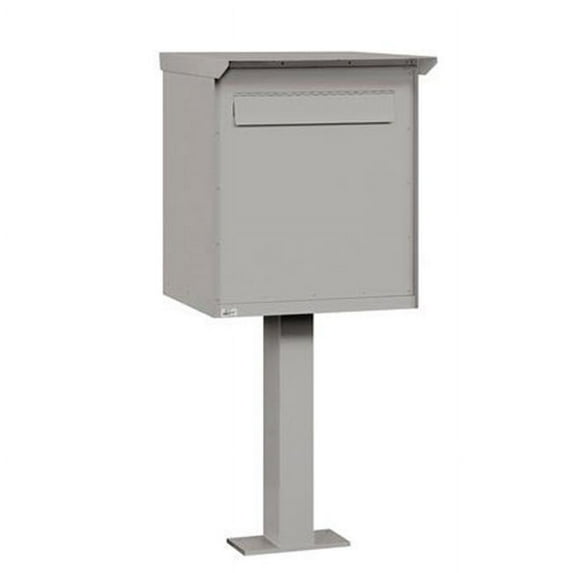 Salsbury Large Pedestal Drop Box In Gray