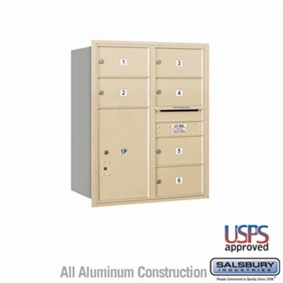 Salsbury Recessed Mounted 4C Horizontal Mailbox - Sandstone